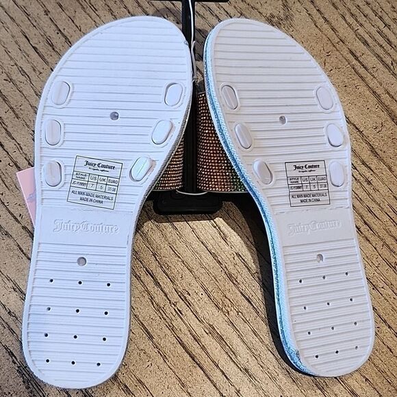 Juicy Couture rainbow blingy sandals size 7 NWT - Picture 4 of 5